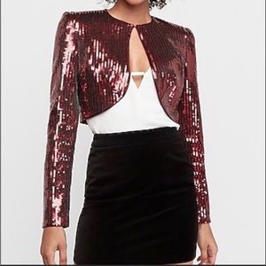 BRAND NEW Express X Karla Sequin Bolero Sexy Short Jacket Blazer